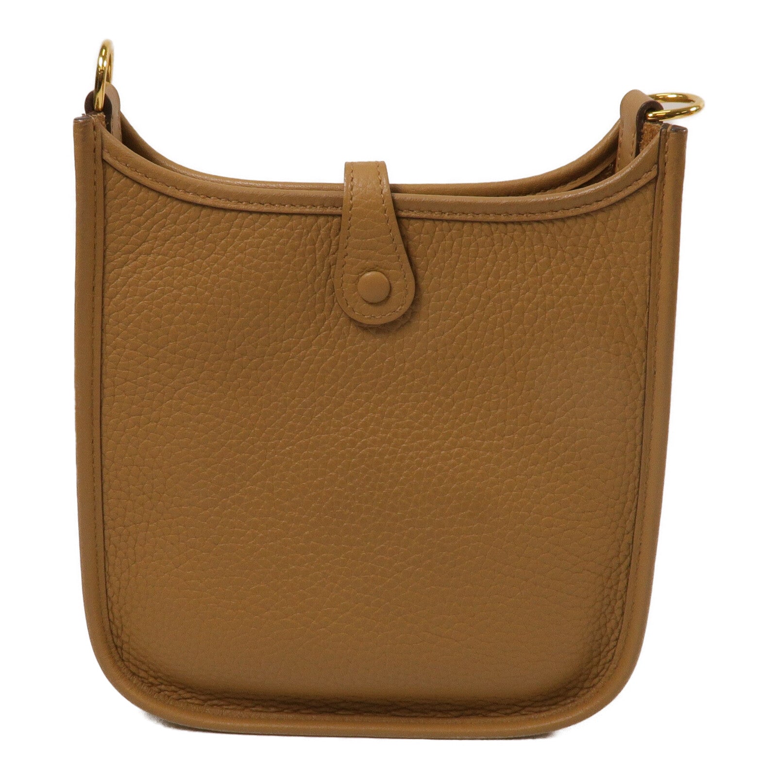 HERMES Clemence皮革Evelyne TPM肩背袋Biscuit