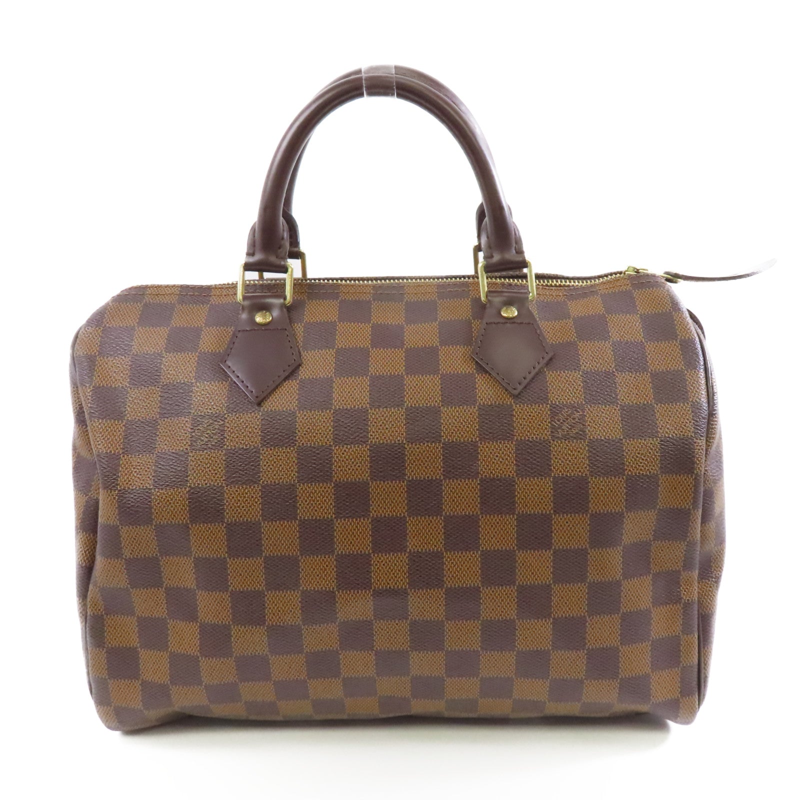 LOUIS VUITTON Damier Speedy 30金扣手挽袋啡色