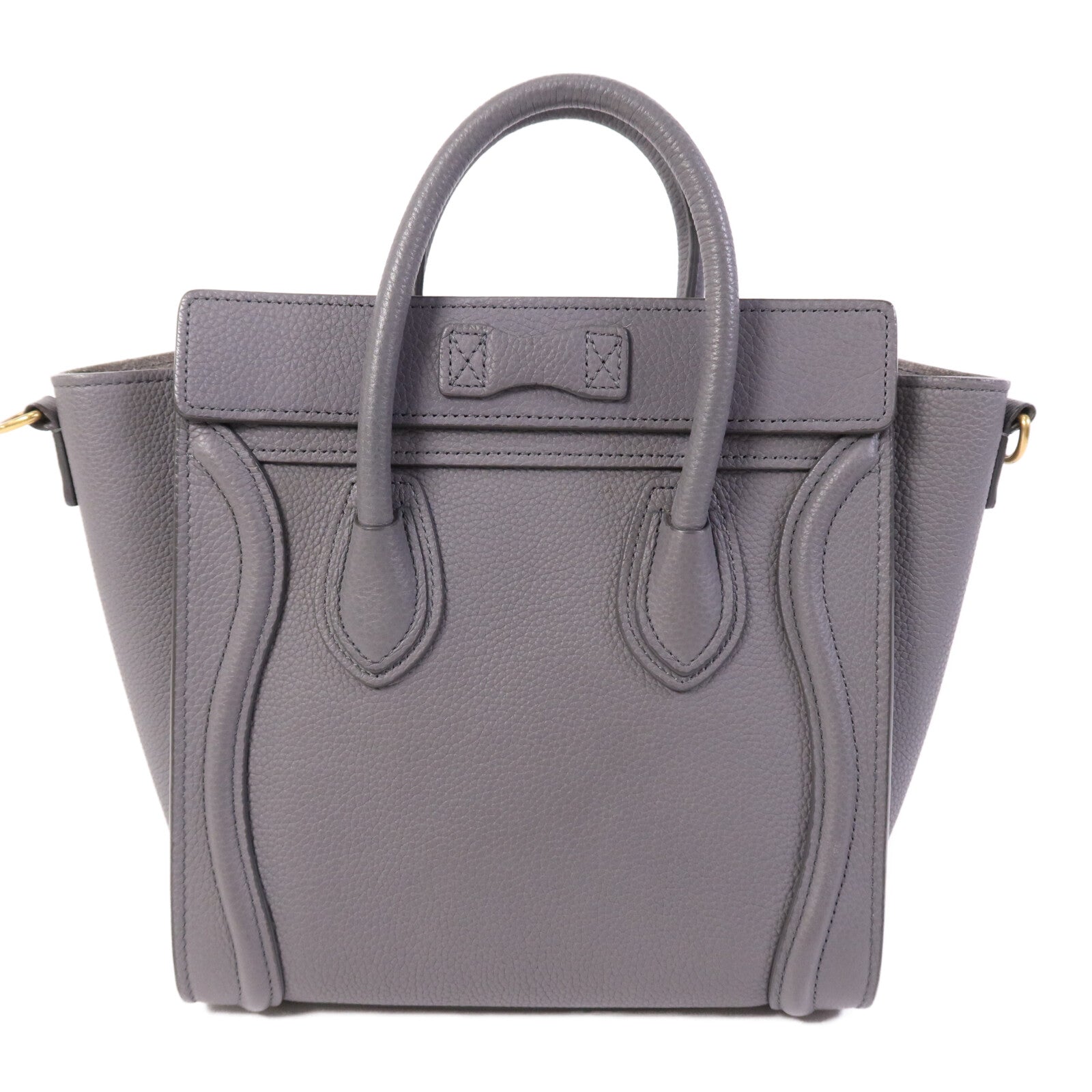 CELINE 牛皮皮革Nano Luggage金扣手挽肩背兩用袋