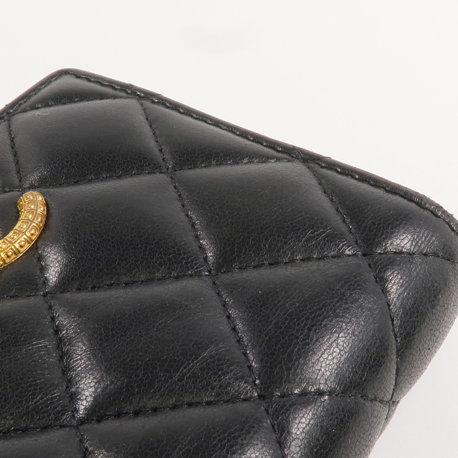 CHANEL 羊皮皮革Wallet金扣錢包