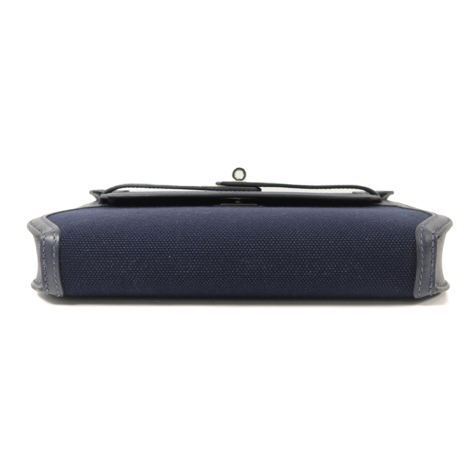 HERMES Woolycot/Togo皮革Kelly Depeches 25手拿包Navy