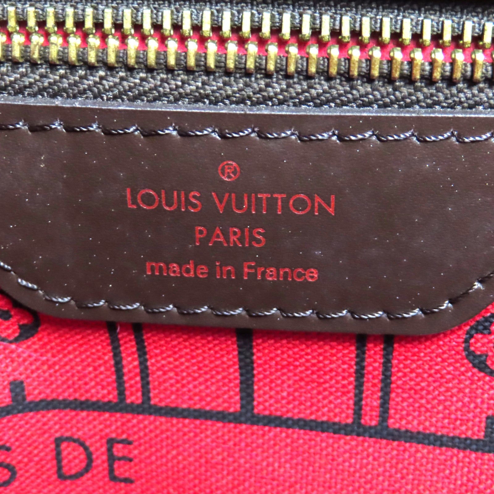 LOUIS VUITTON 【激減優惠】Damier Neverfull GM金扣手挽袋啡色