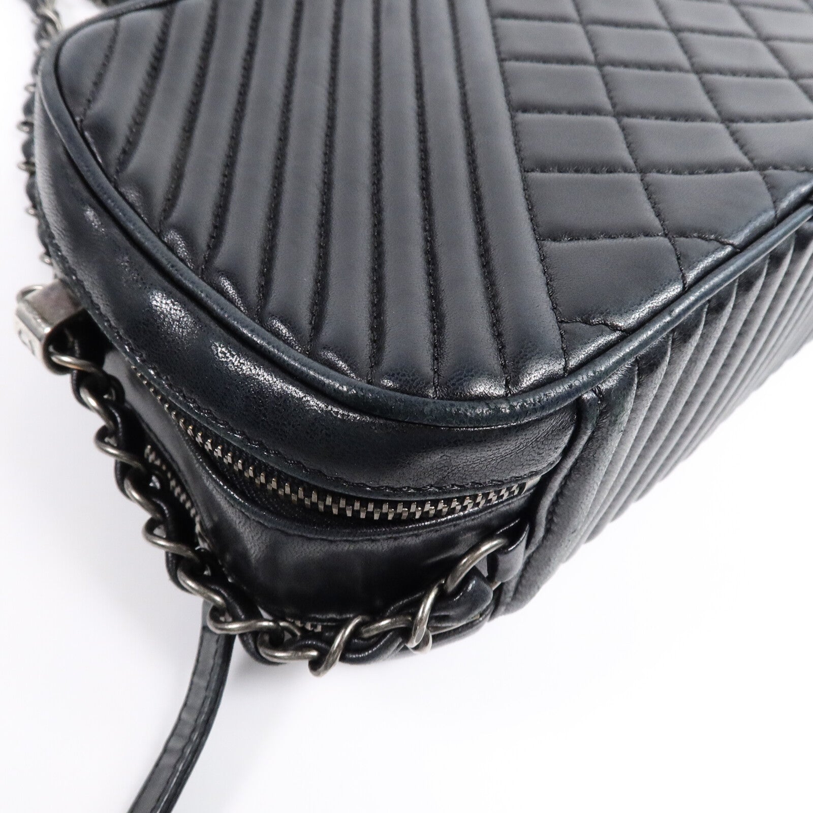 CHANEL 牛皮皮革Shoulder Bag鏈帶肩背袋