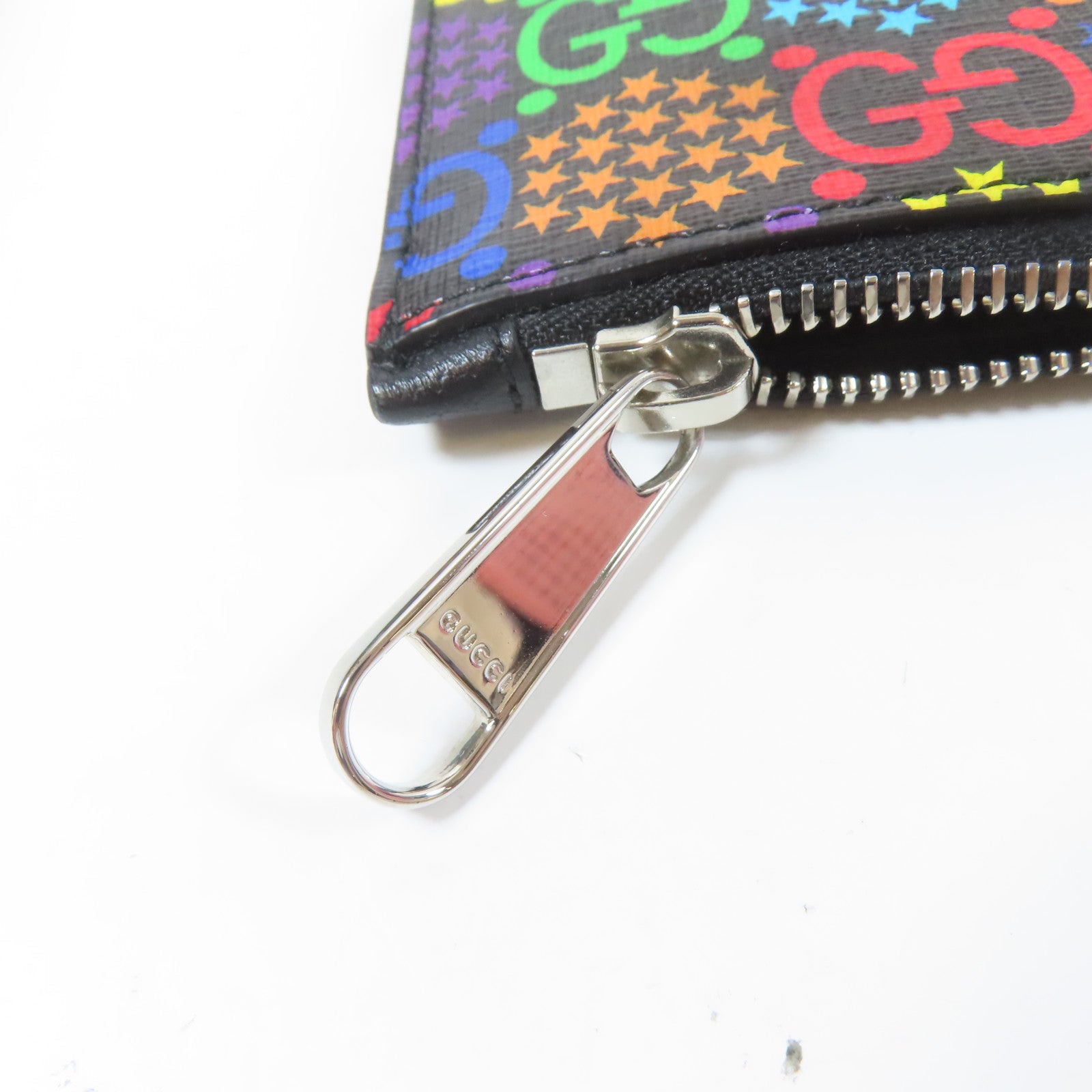 GUCCI 【激減優惠】塗層帆布Clutch Bag銀扣手拿包黑色/彩色