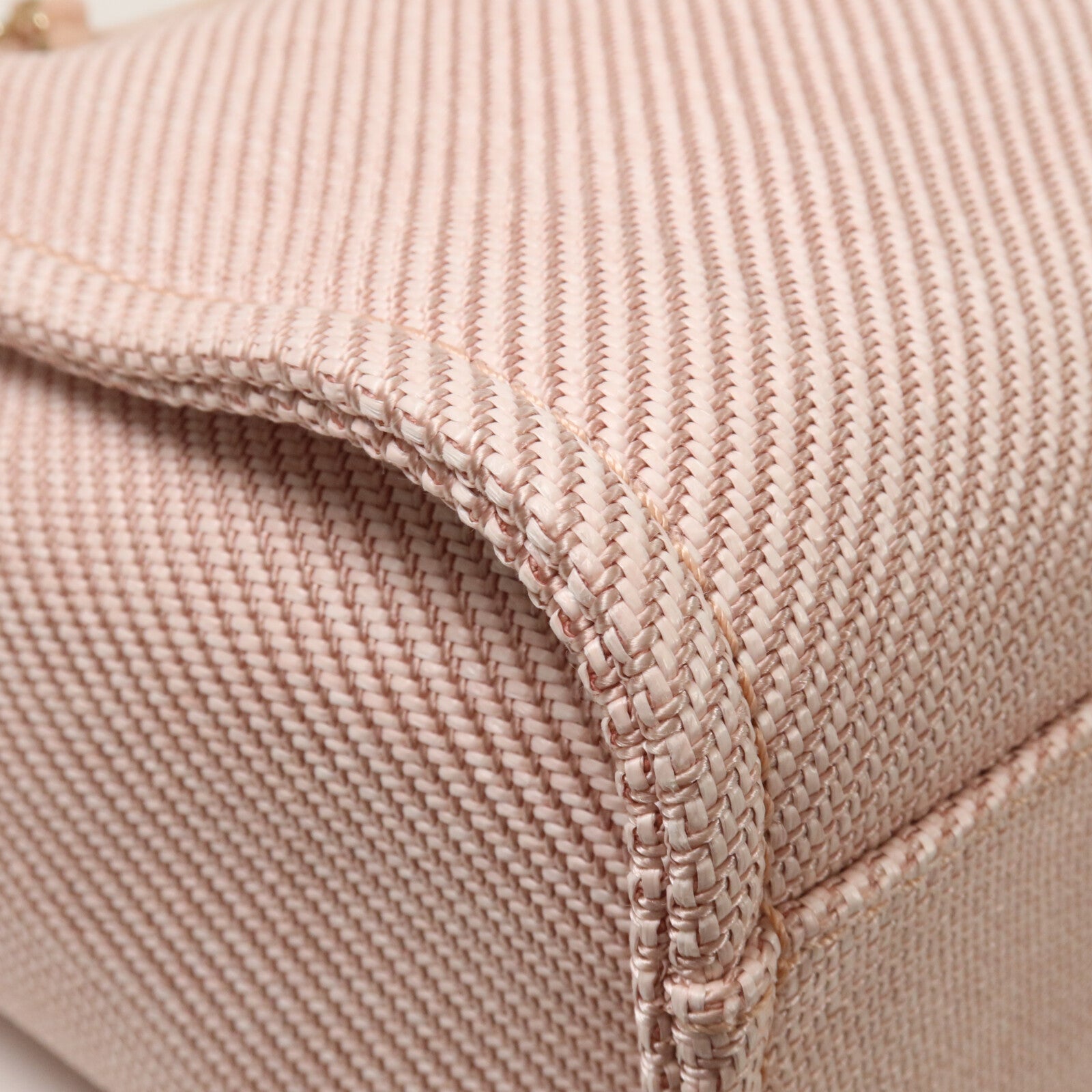 CHANEL 帆布Deauville Tote鏈帶肩背袋