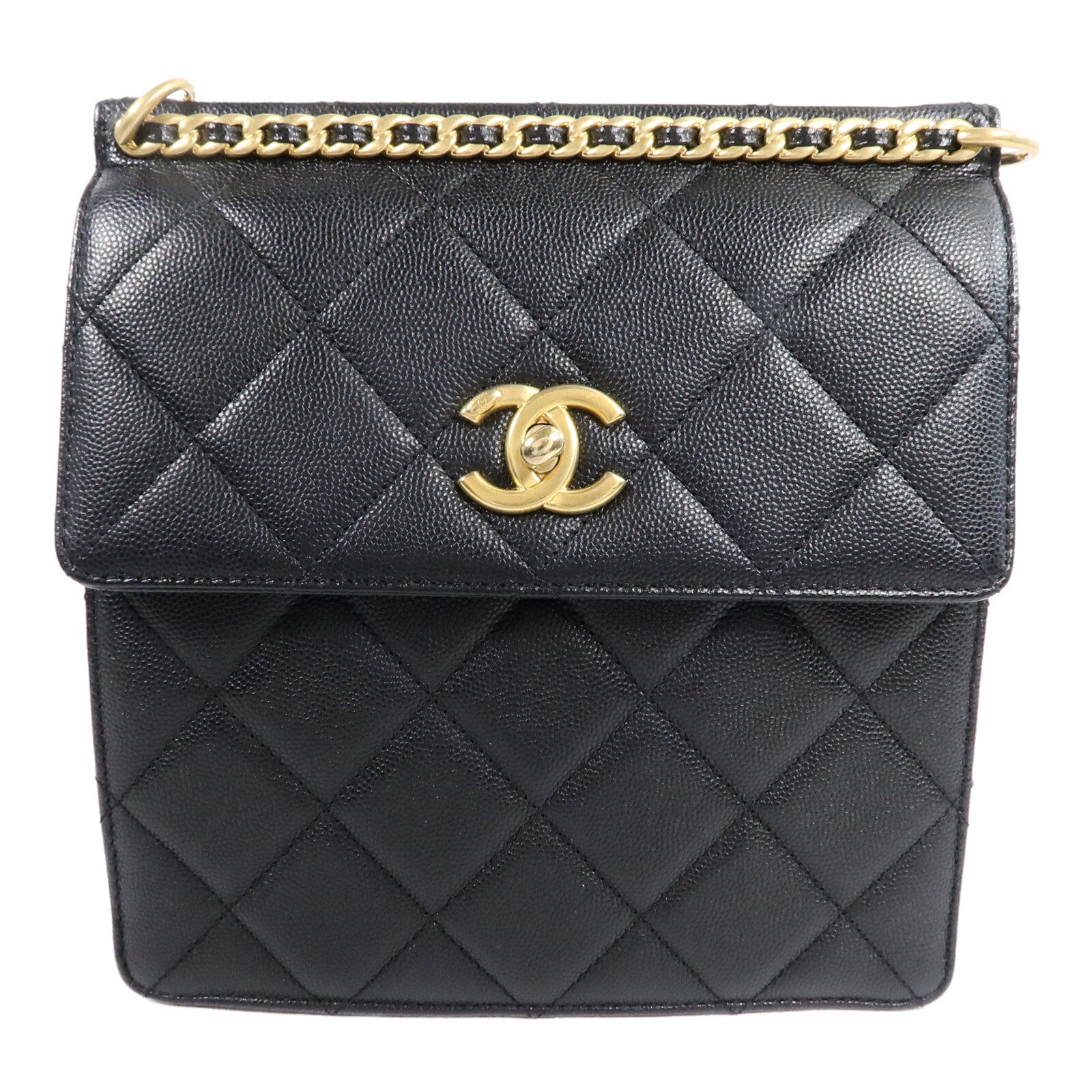CHANEL 牛皮皮革Chain Backpack背包