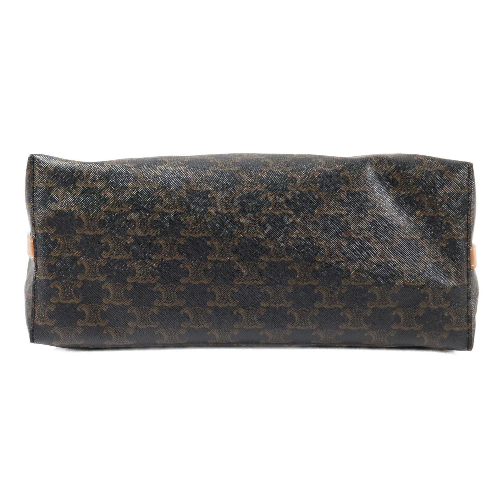 CELINE 塗層帆布/牛皮皮革Soft Shopper肩背袋