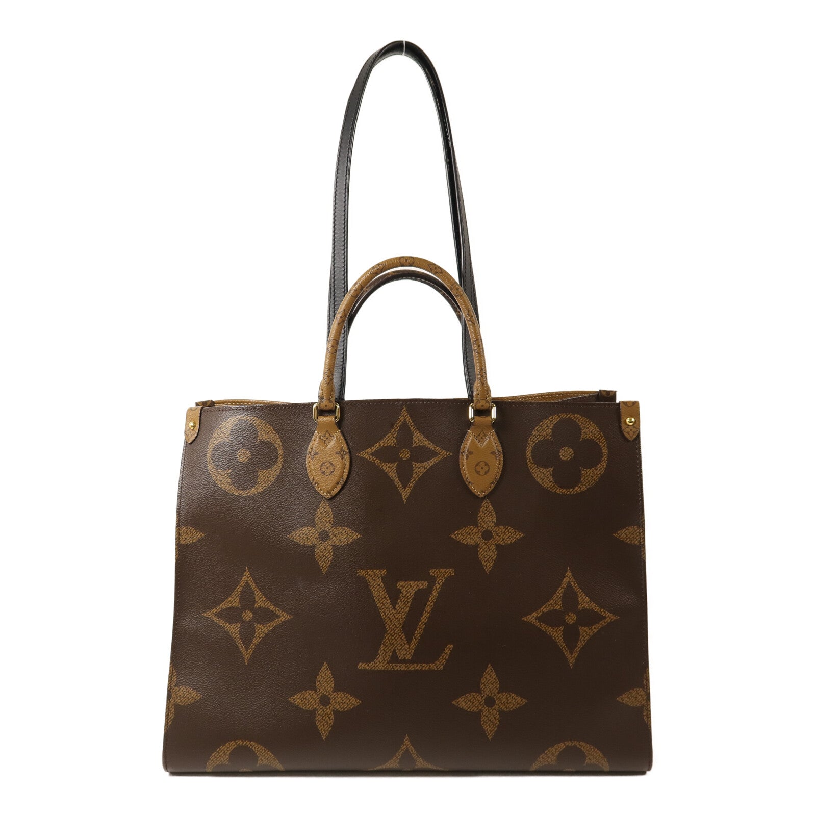 LOUIS VUITTON Monogram Giant Reverse On The Go GM金扣手挽肩背兩用袋