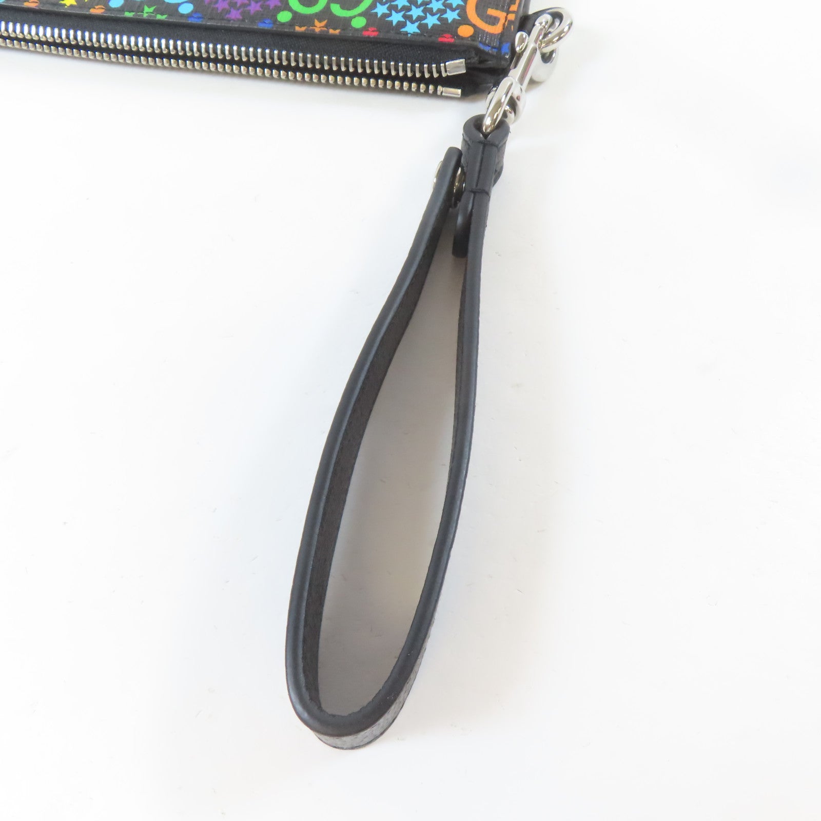 GUCCI 【激減優惠】塗層帆布Clutch Bag銀扣手拿包黑色/彩色