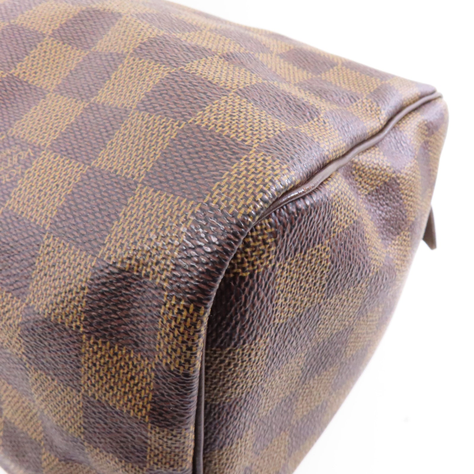 LOUIS VUITTON Damier Speedy 30金扣手挽袋啡色