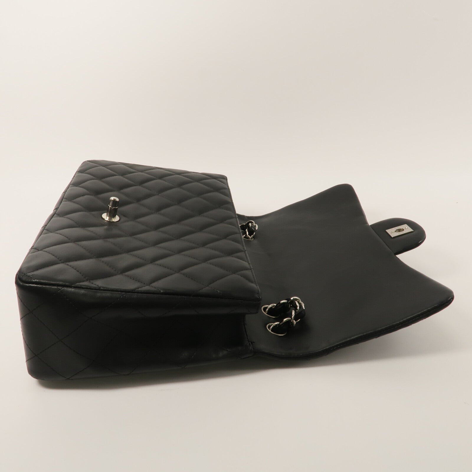 CHANEL 羊皮皮革Large Classic鏈帶肩背袋