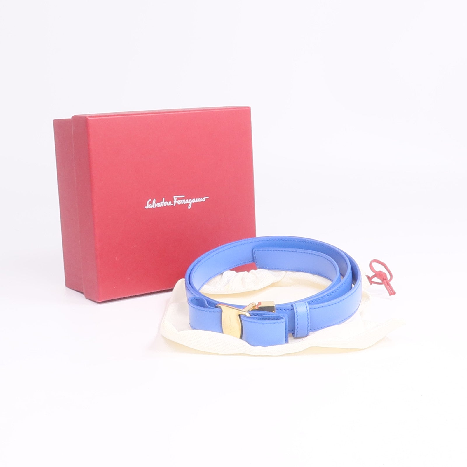Salvatore Ferragamo 牛皮皮革Vara Bow Belt皮帶