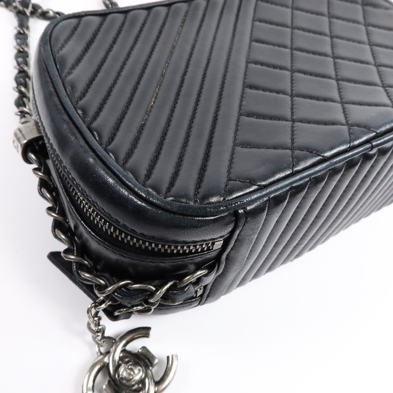 CHANEL 牛皮皮革Shoulder Bag鏈帶肩背袋