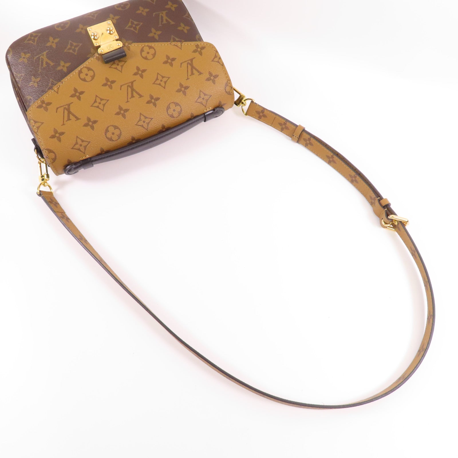 LOUIS VUITTON LV Pochette Metis 2 Way Shoulder Bag M44876 Monogram Reverse Brown