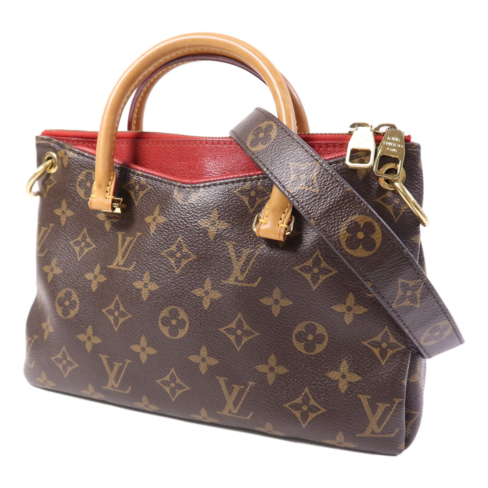 LOUIS VUITTON Monogram Pallas BB金扣手挽肩背兩用袋