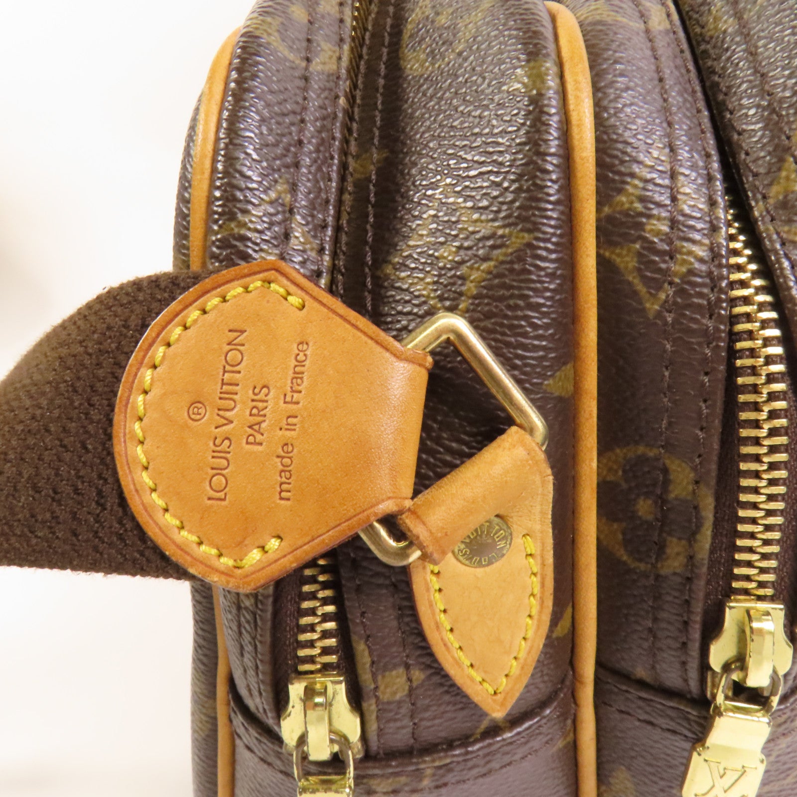 LOUIS VUITTON 【激減優惠】Monogram Reporter PM金扣肩背袋棕色