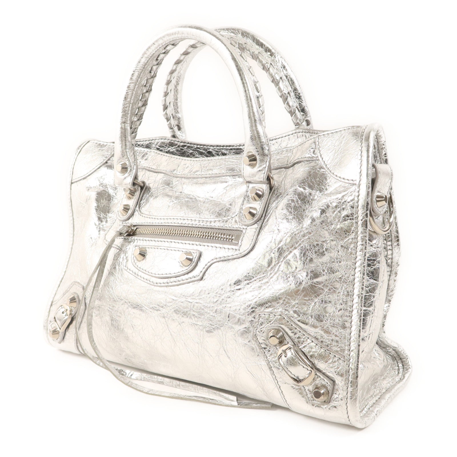 BALENCIAGA 牛皮皮革Le City Bag Small銀扣手挽肩背兩用袋