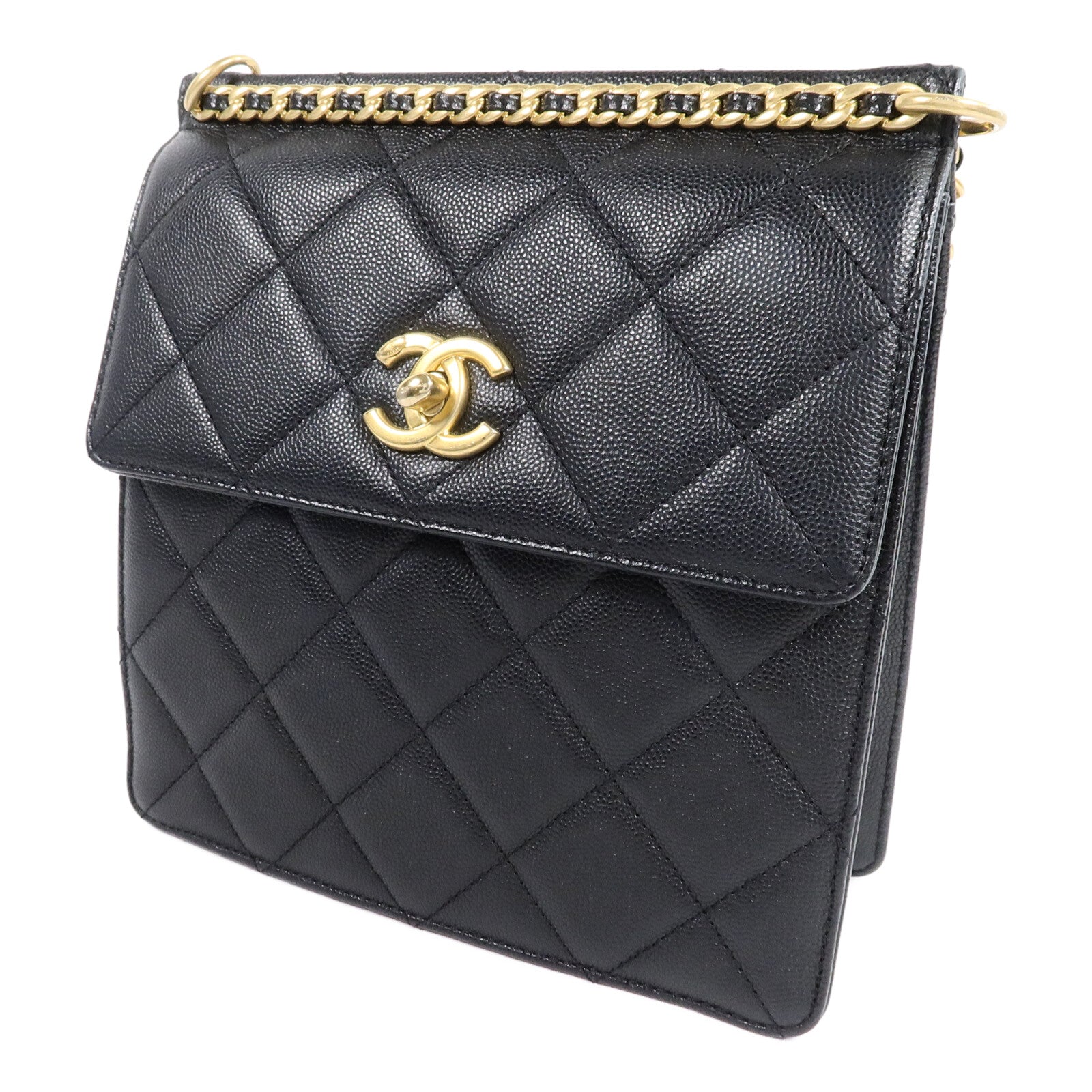 CHANEL 牛皮皮革Chain Backpack背包