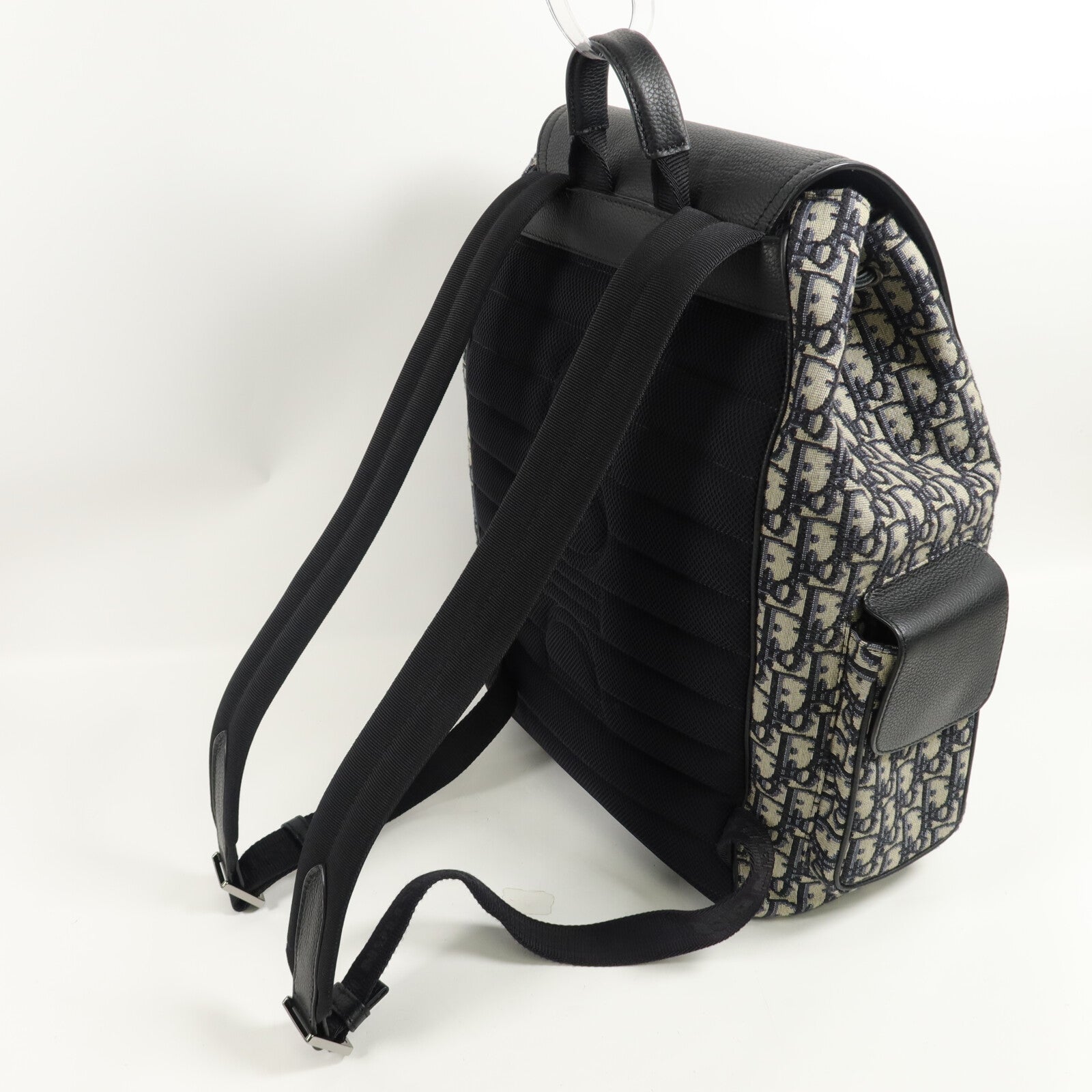 Dior 帆布/牛皮皮革Saddle Backpack背包