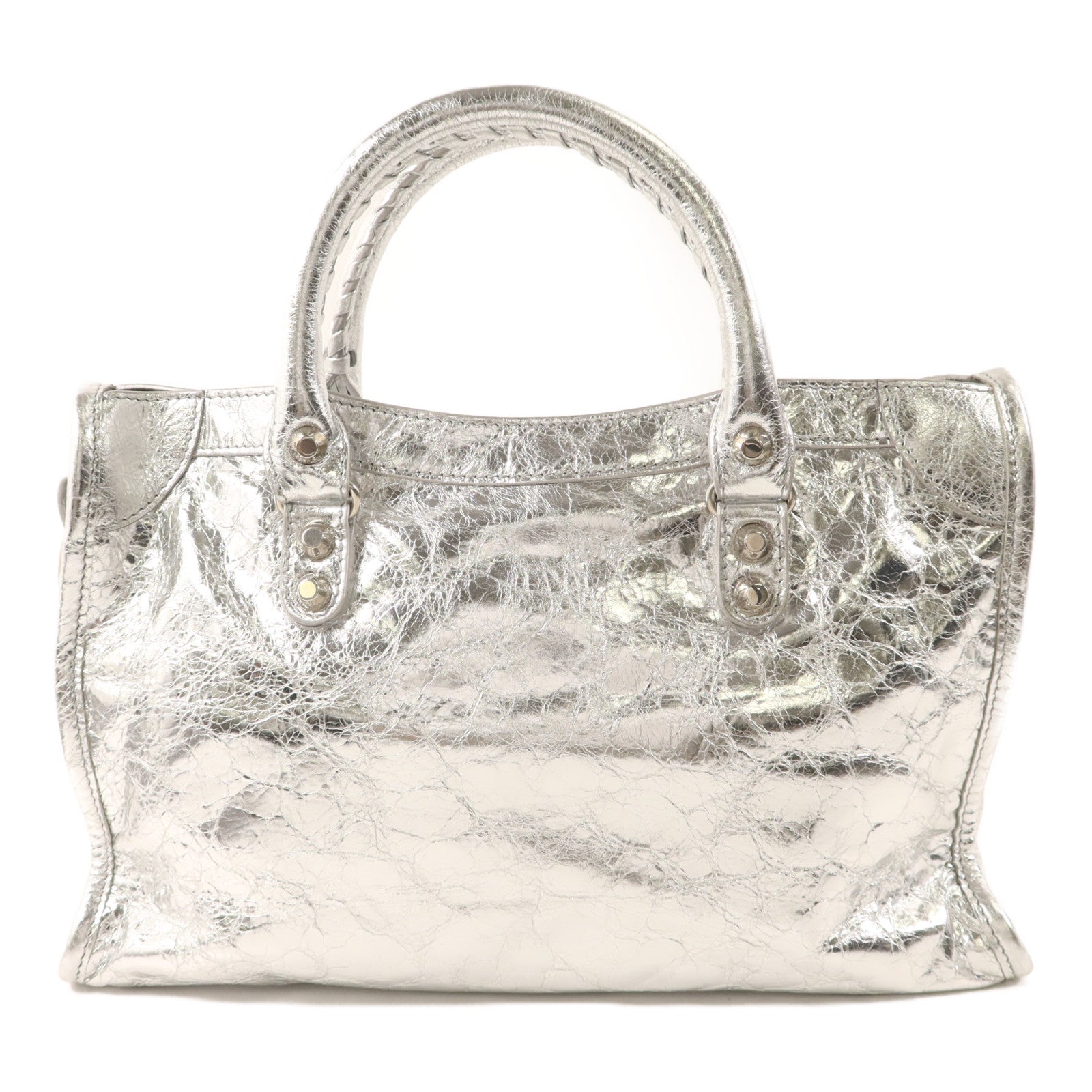 BALENCIAGA 牛皮皮革Le City Bag Small銀扣手挽肩背兩用袋