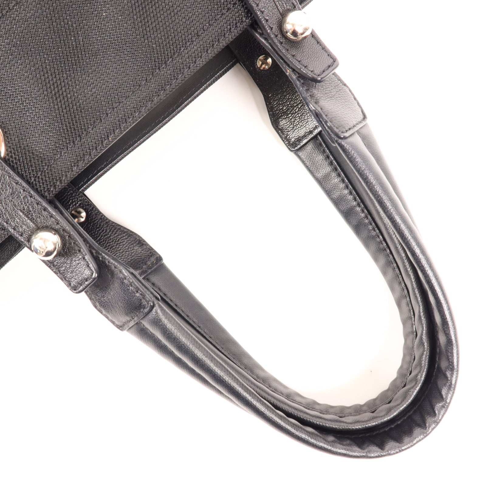 CHANEL 牛皮皮革Tote Bag銀扣手挽袋