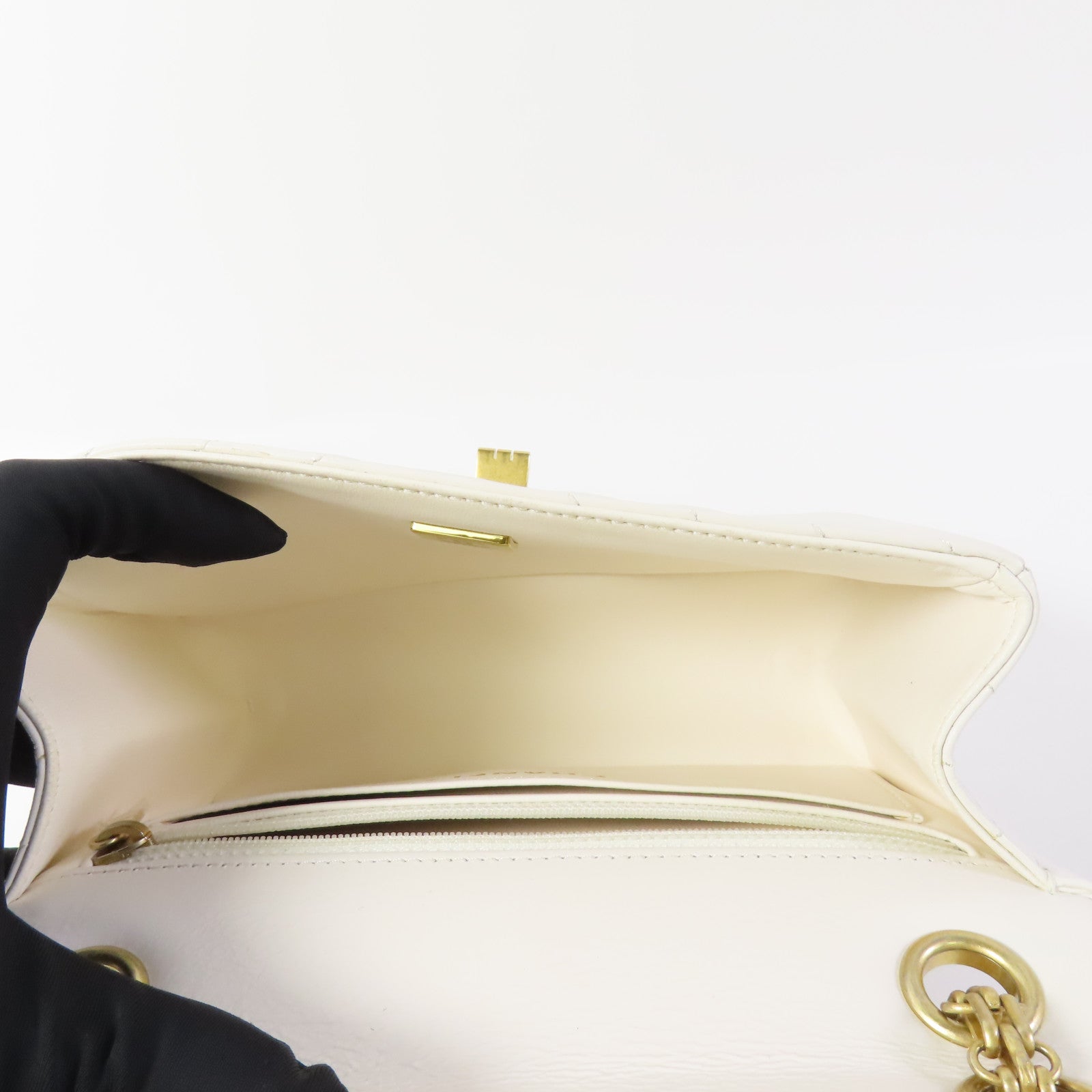 CHANEL 牛皮皮革2.55 20cm金扣鏈帶肩背袋