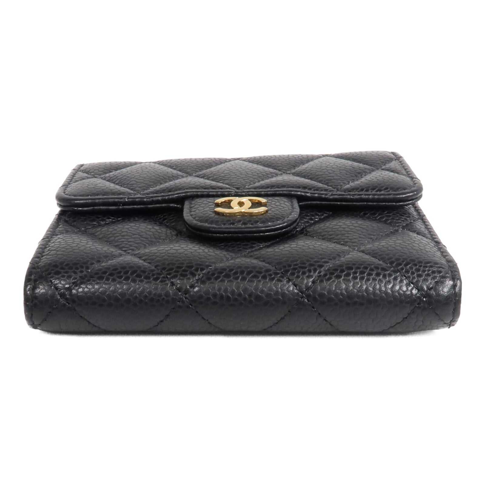 CHANEL 牛皮皮革Wallet金扣錢包