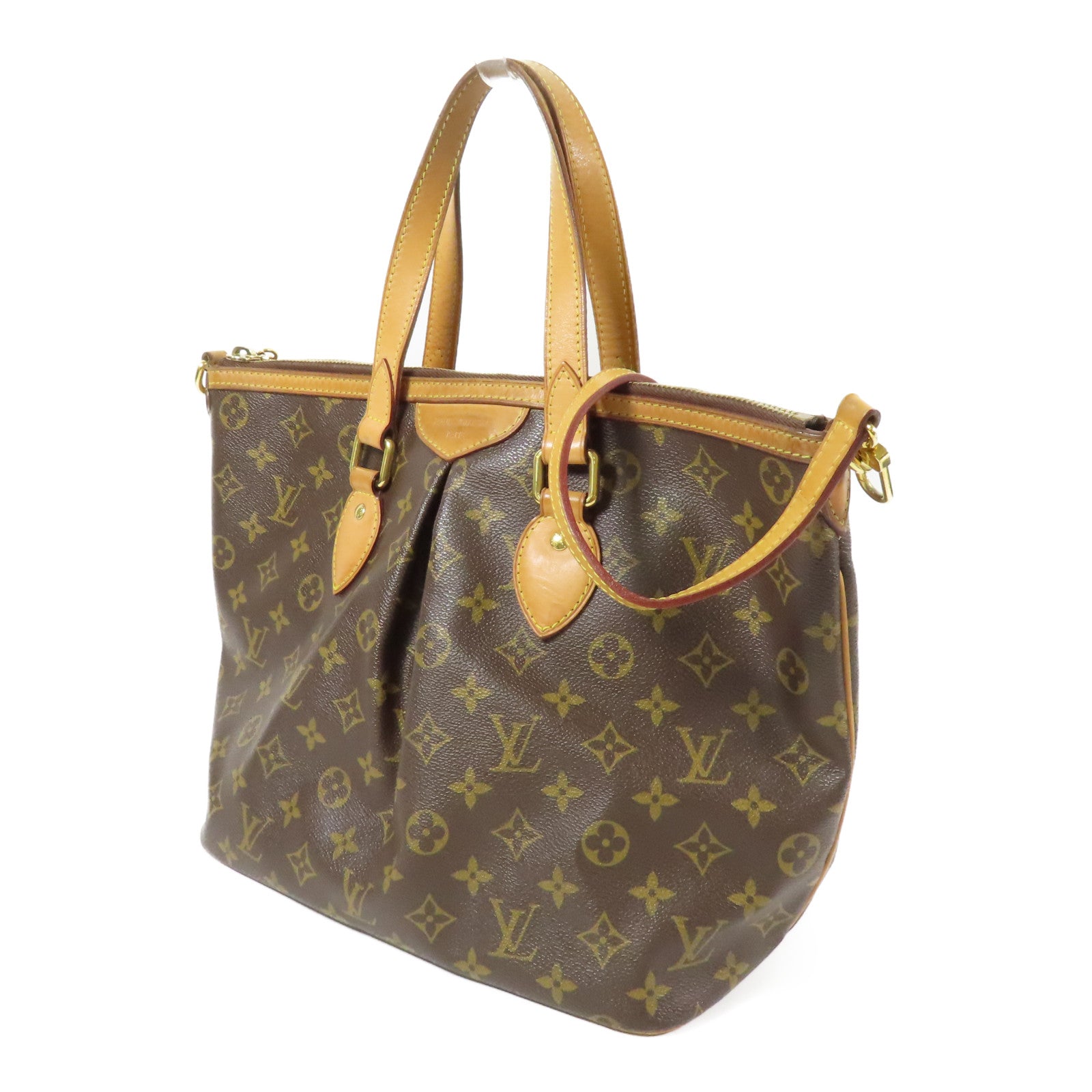 LOUIS VUITTON 【激減優惠】Monogram Palermo PM金扣手挽肩背兩用袋棕色