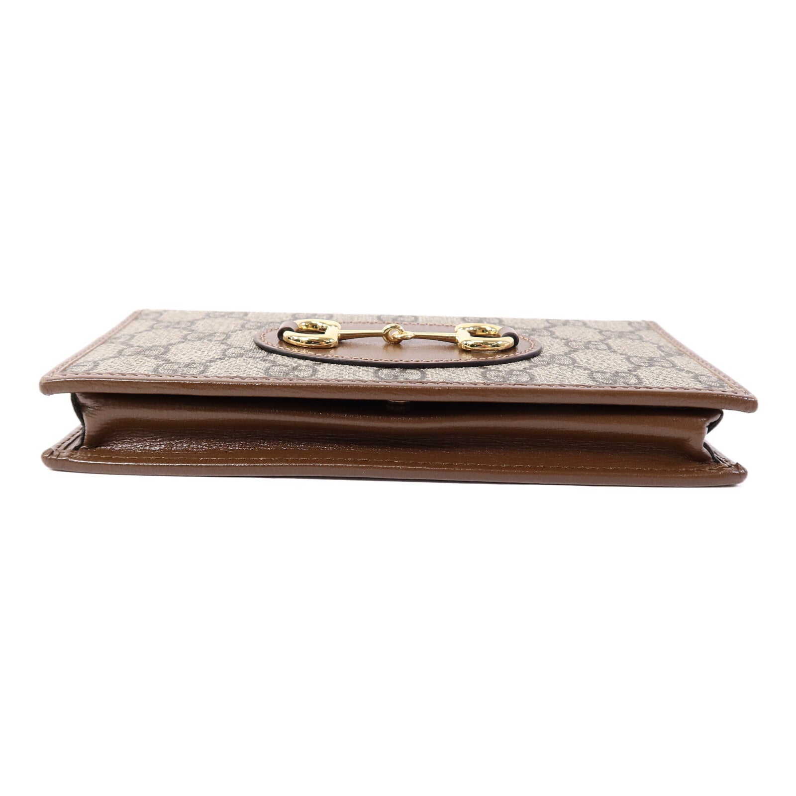GUCCI 塗層帆布Horsebit1955 Wallet with Chain鏈帶肩背袋