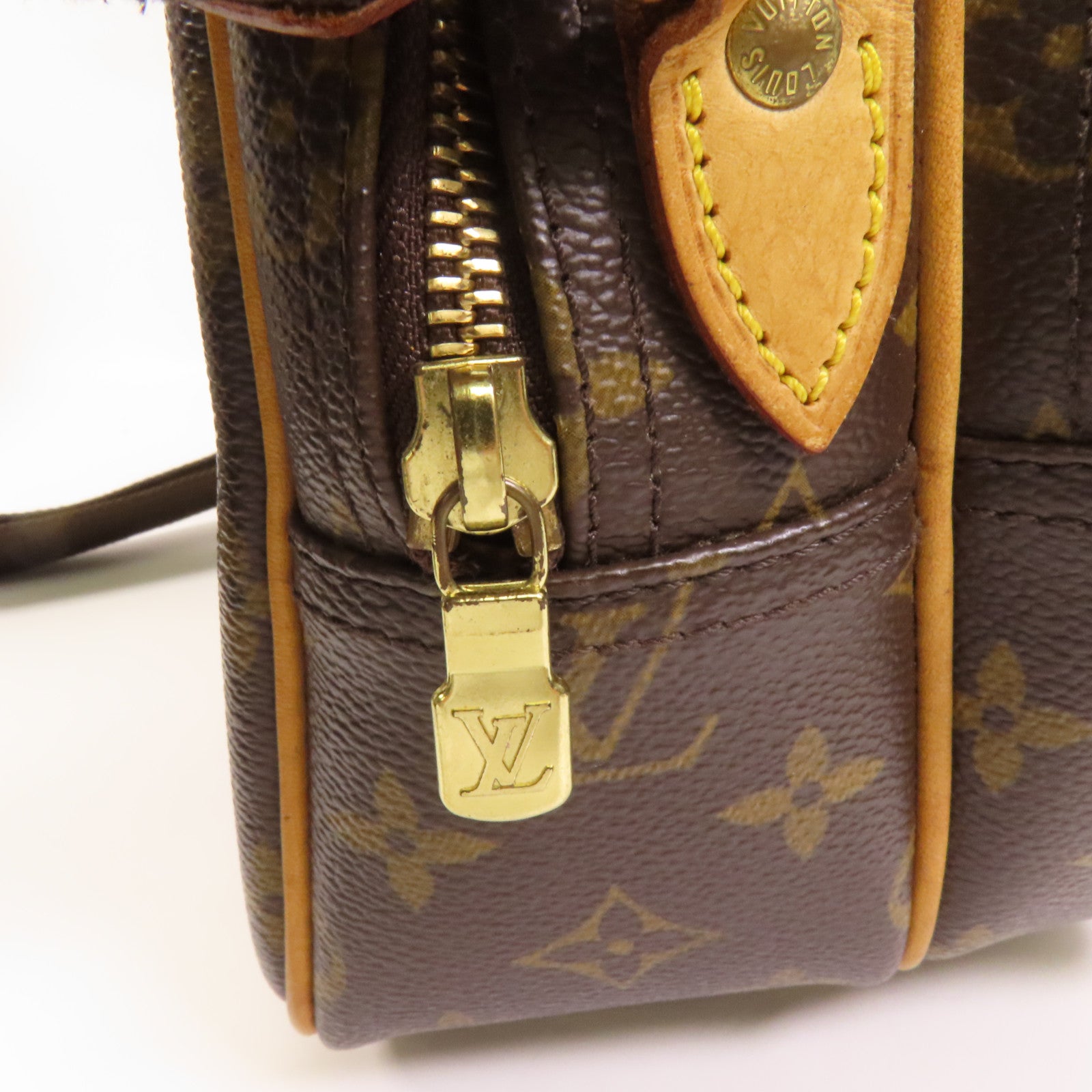 LOUIS VUITTON 【激減優惠】Monogram Reporter PM金扣肩背袋棕色
