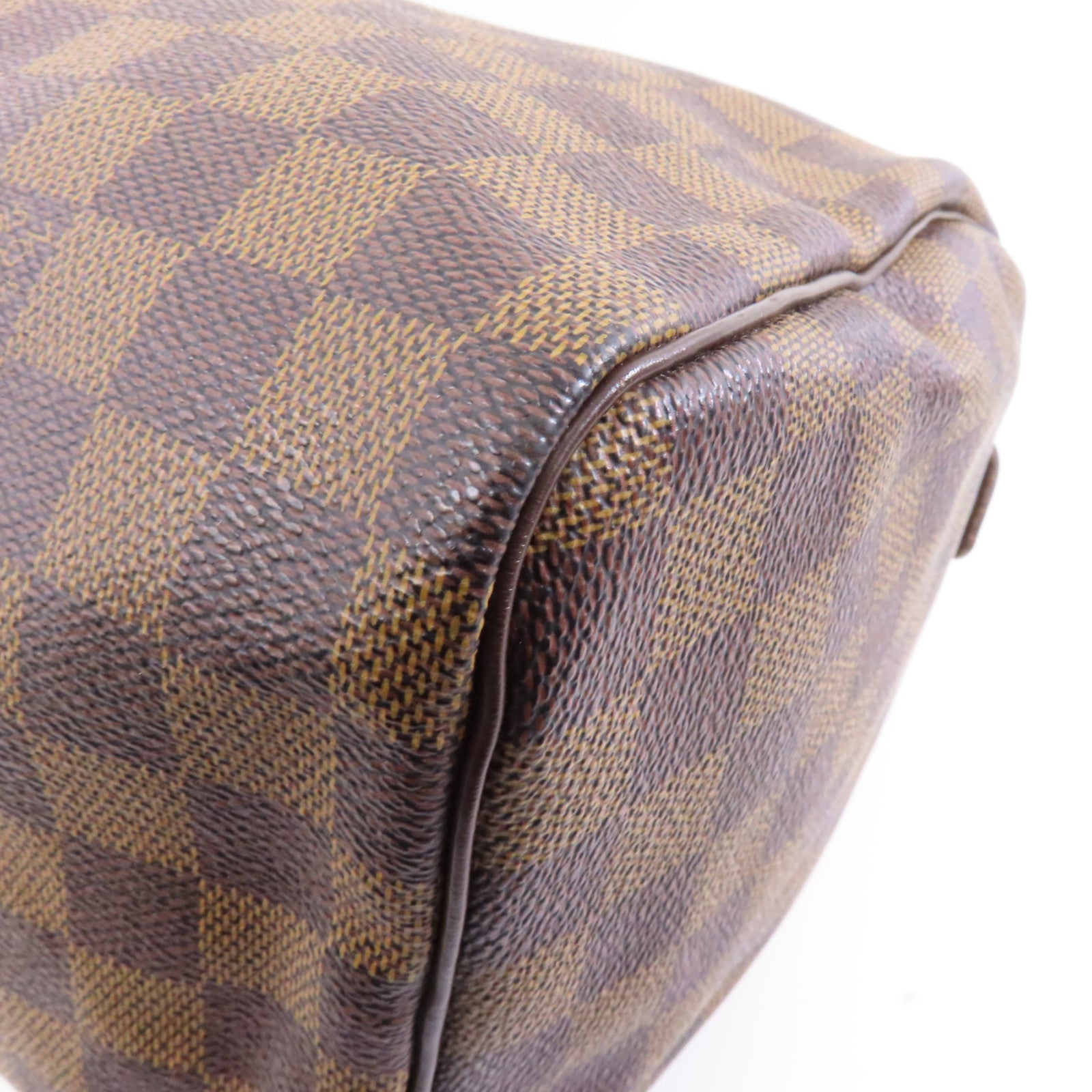 LOUIS VUITTON Damier Speedy 30金扣手挽袋啡色