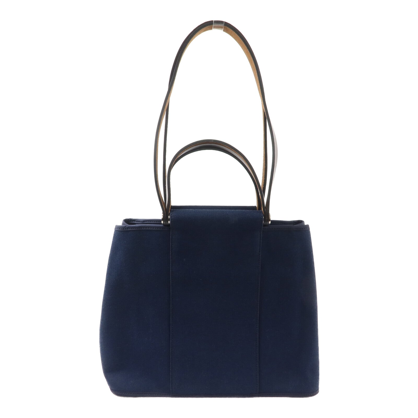 HERMES 帆布Cabag PM手挽肩背兩用袋Bleu Indigo