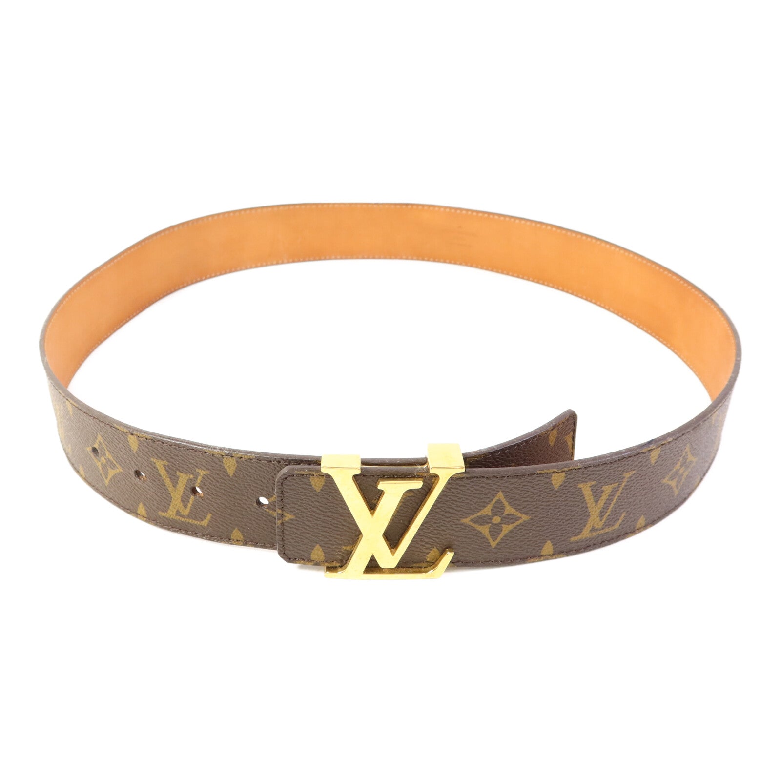 LOUIS VUITTON Monogram Belt金扣皮帶