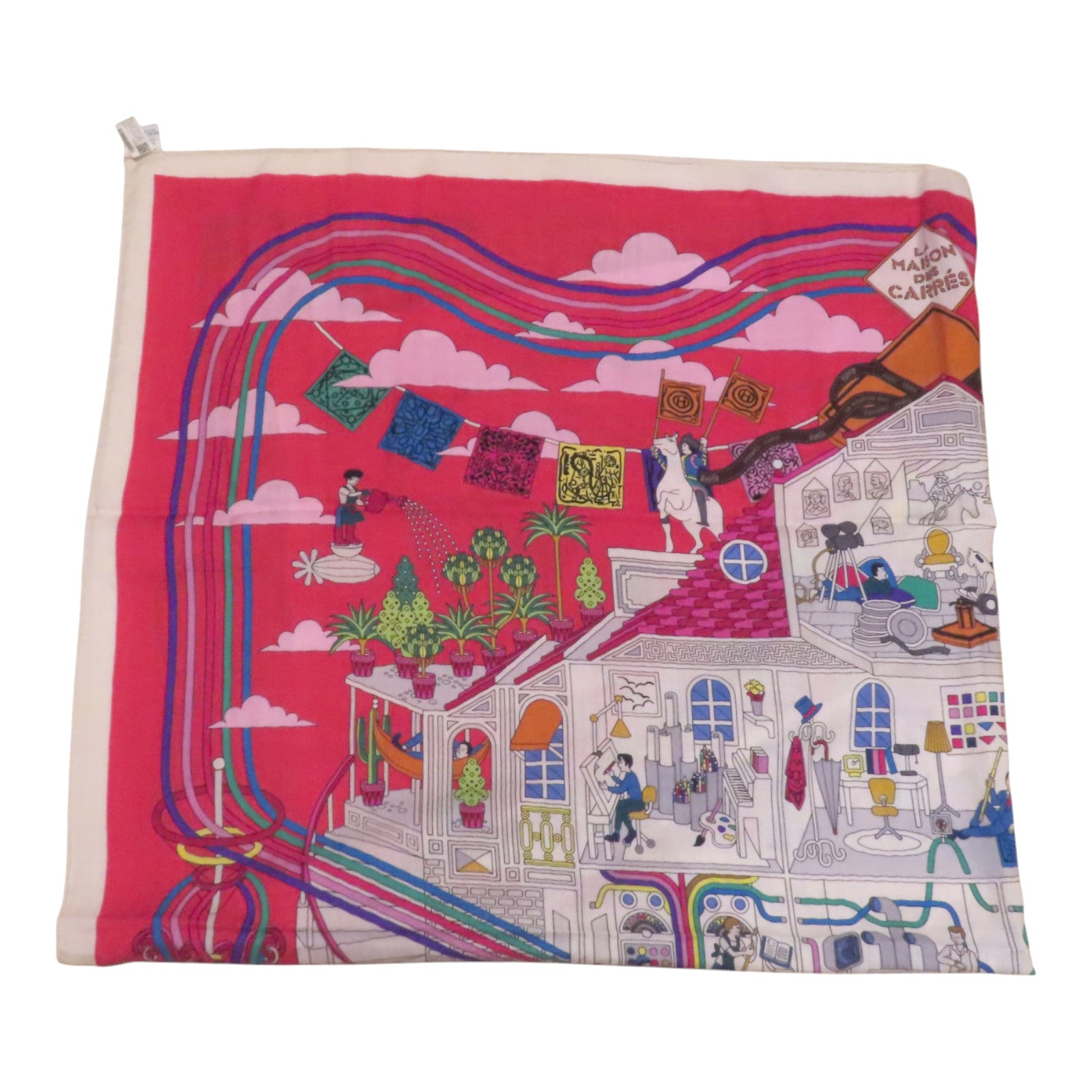 HERMES 羊絨/絲質Scarf絲巾