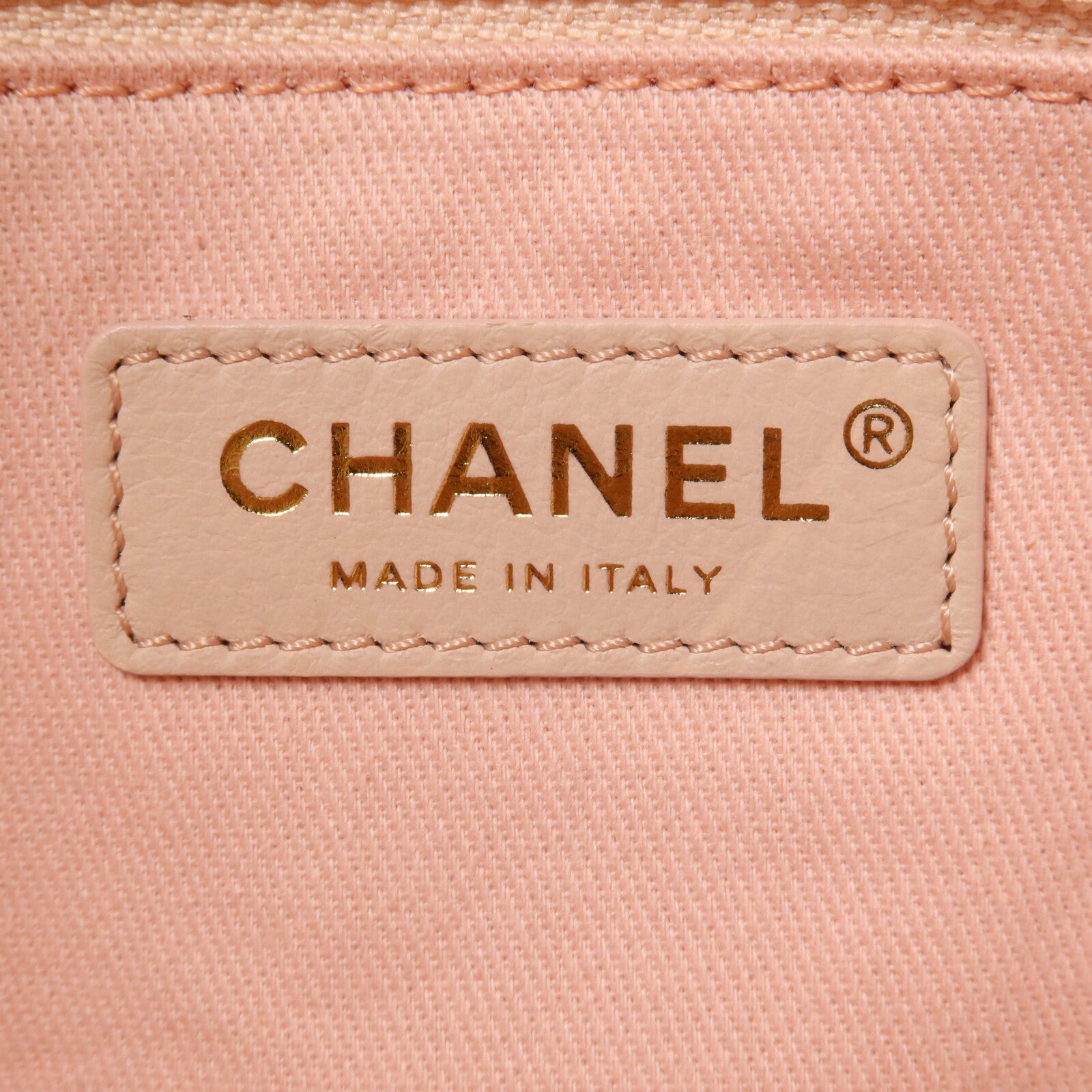 CHANEL 帆布Deauville Tote鏈帶肩背袋
