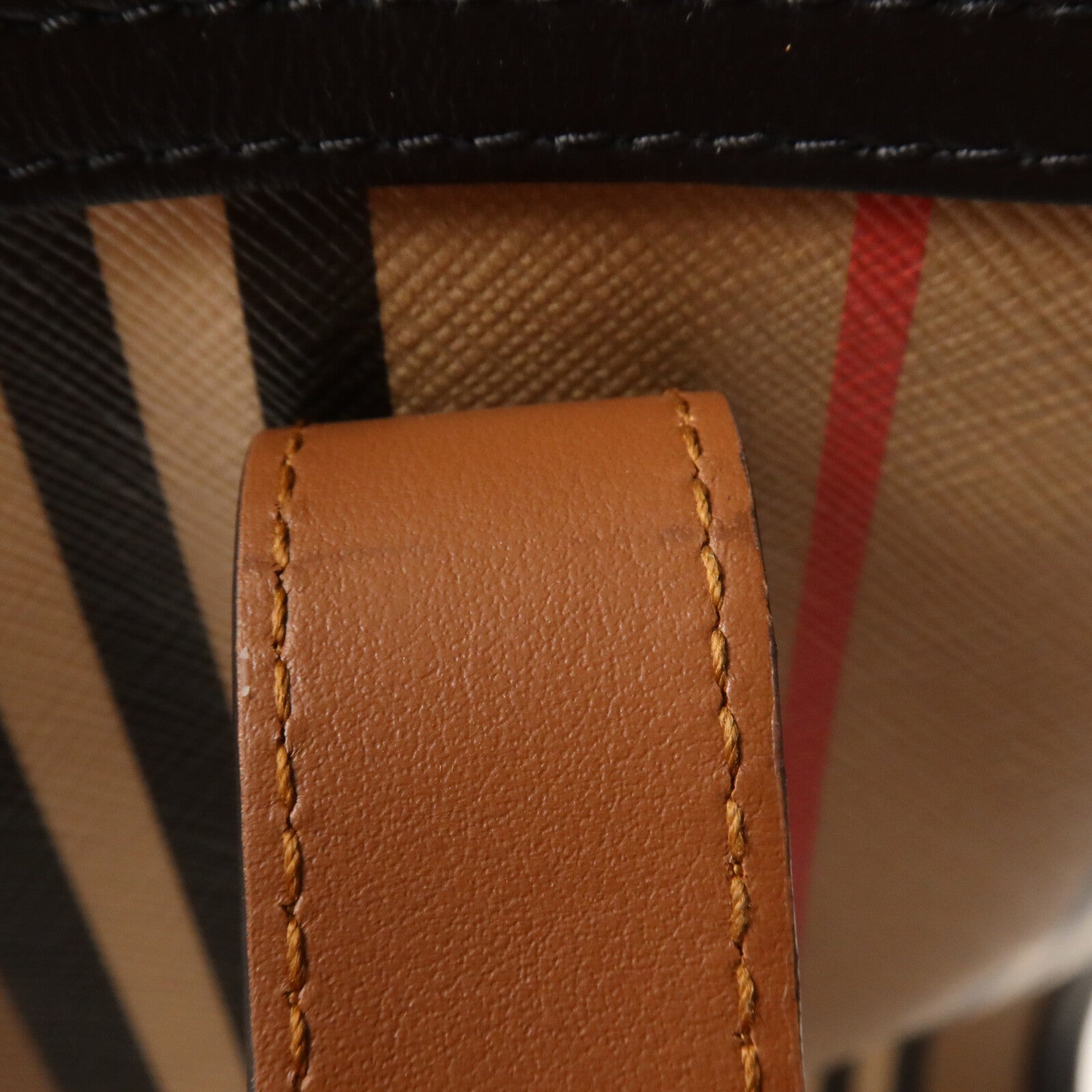 BURBERRY 塗層帆布Icon Stripe手挽袋