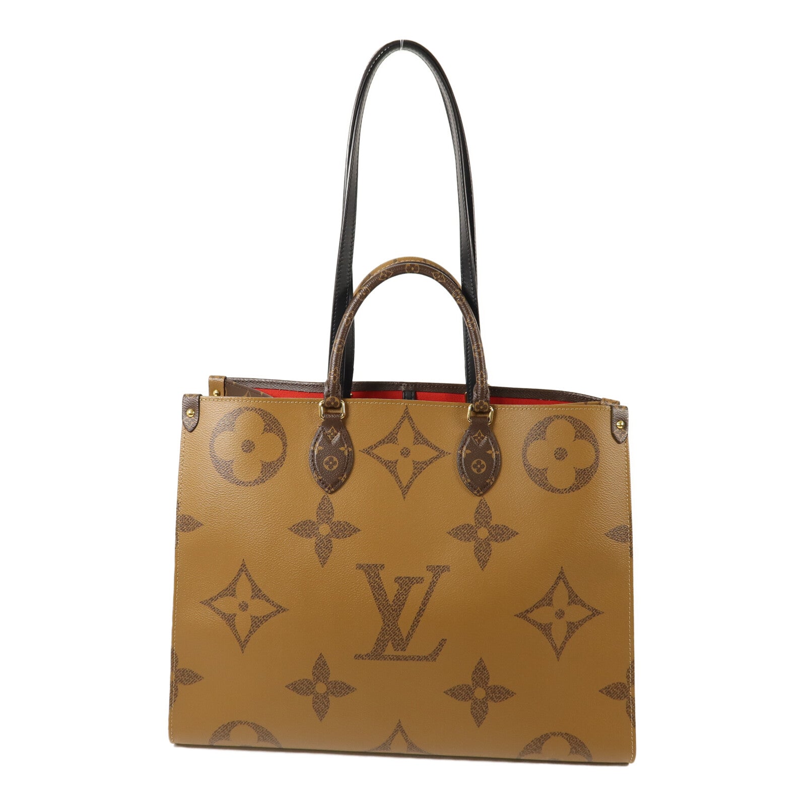 LOUIS VUITTON Monogram Giant Reverse On The Go GM金扣手挽肩背兩用袋