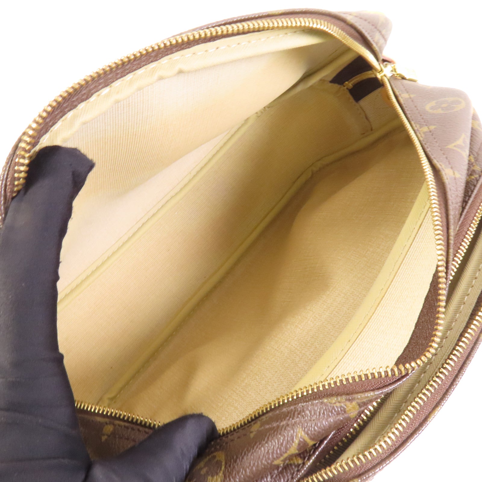 LOUIS VUITTON 【激減優惠】Monogram Reporter PM金扣肩背袋棕色