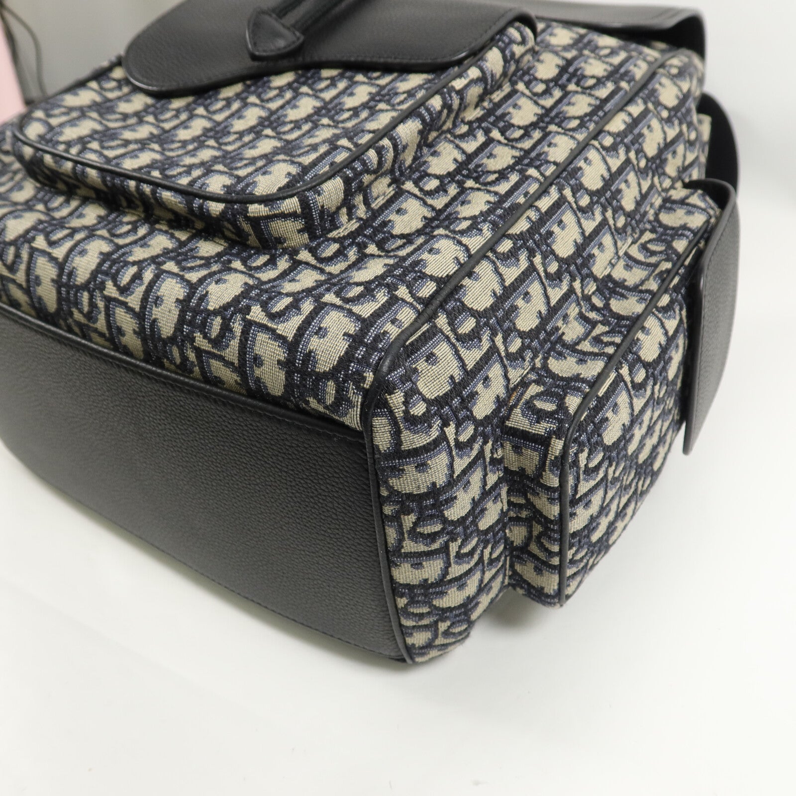 Dior 帆布/牛皮皮革Saddle Backpack背包