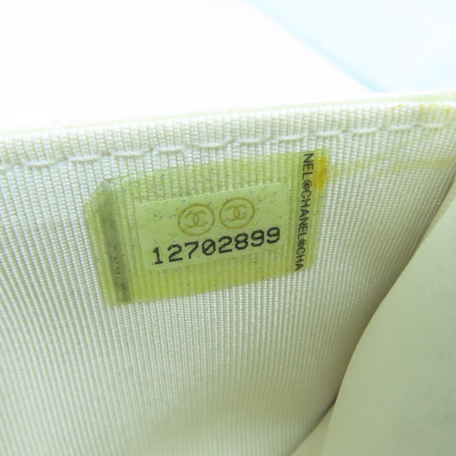 CHANEL diamond patent leather leather 2.55 WOC silver buckle shoulder bag beige