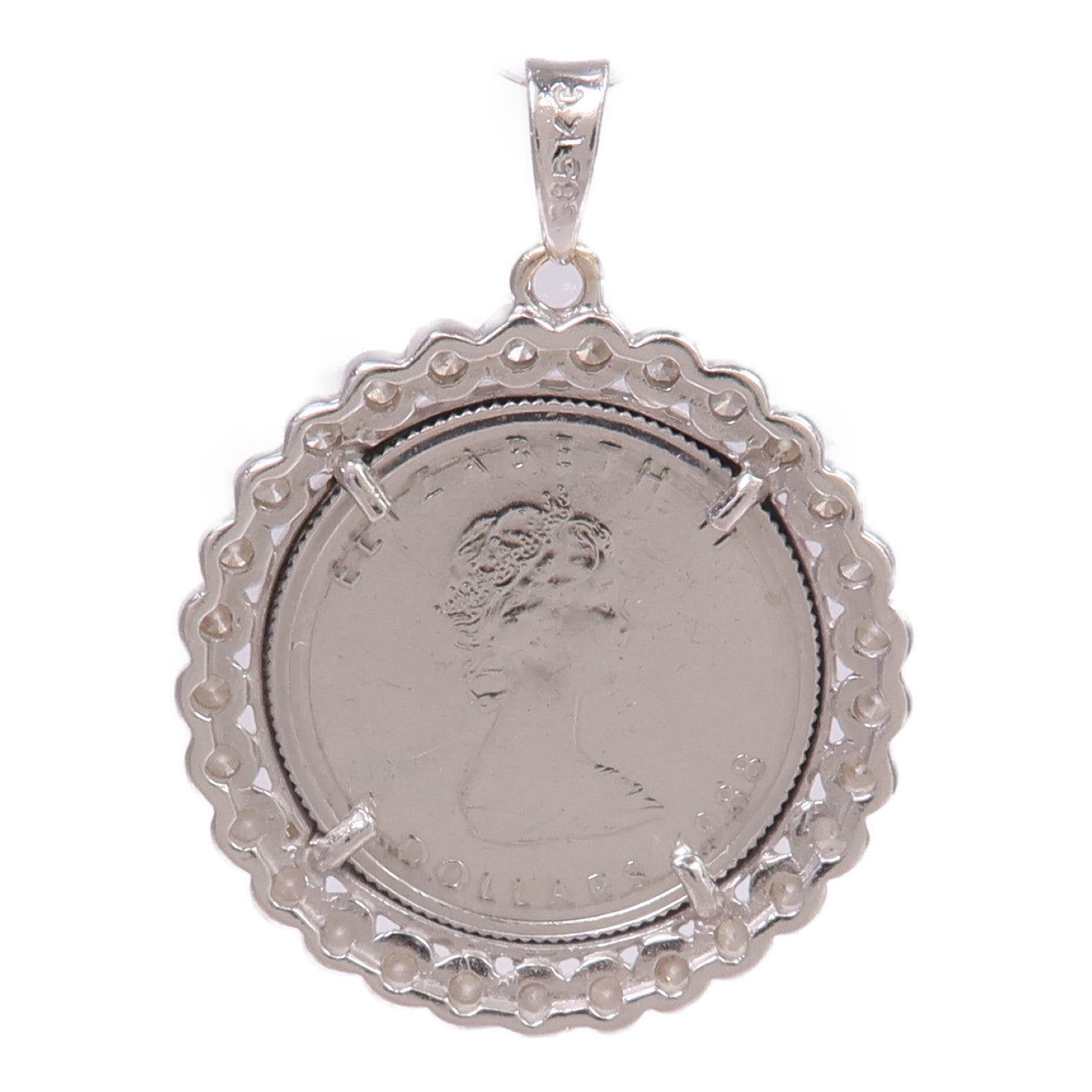JEWELRY PT9995鉑金/14K白金Canadian Maple Leaf Diamond Pendant Top鑽石吊墜