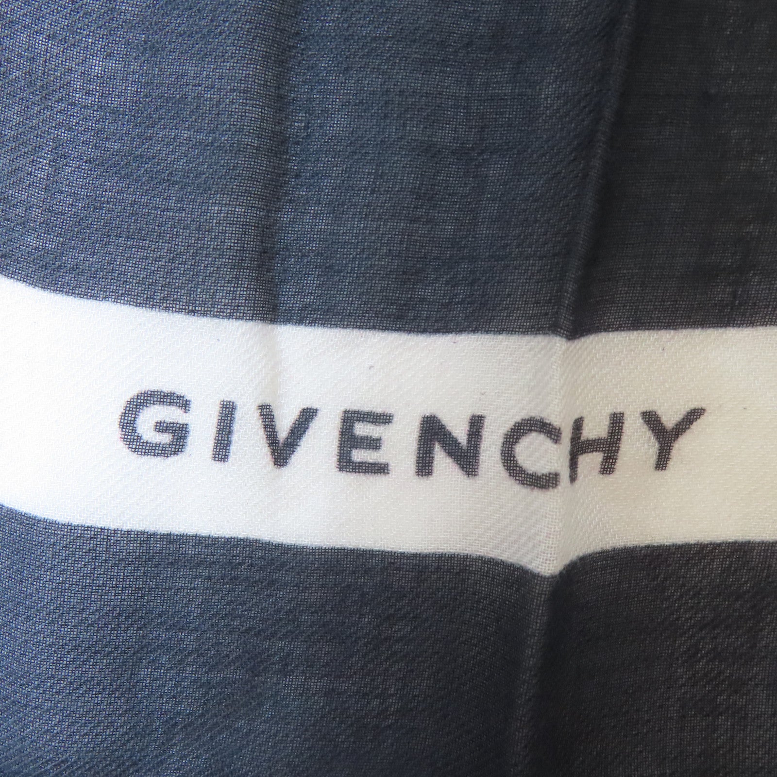 GIVENCHY 【激減優惠】莫代爾纖維/羊絨Shawl披肩深藍色
