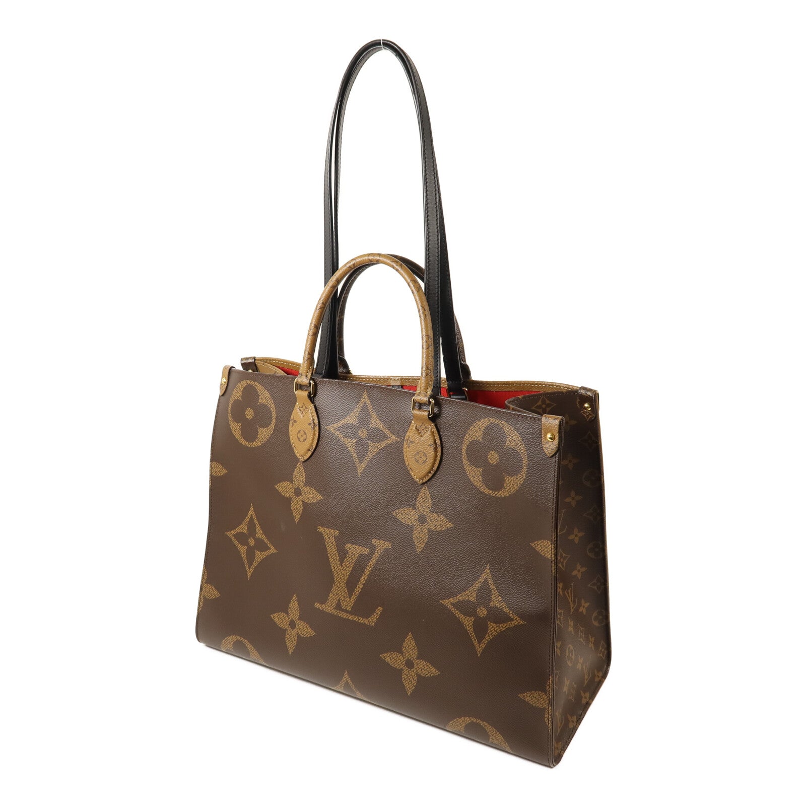 LOUIS VUITTON Monogram Giant Reverse On The Go GM金扣手挽肩背兩用袋