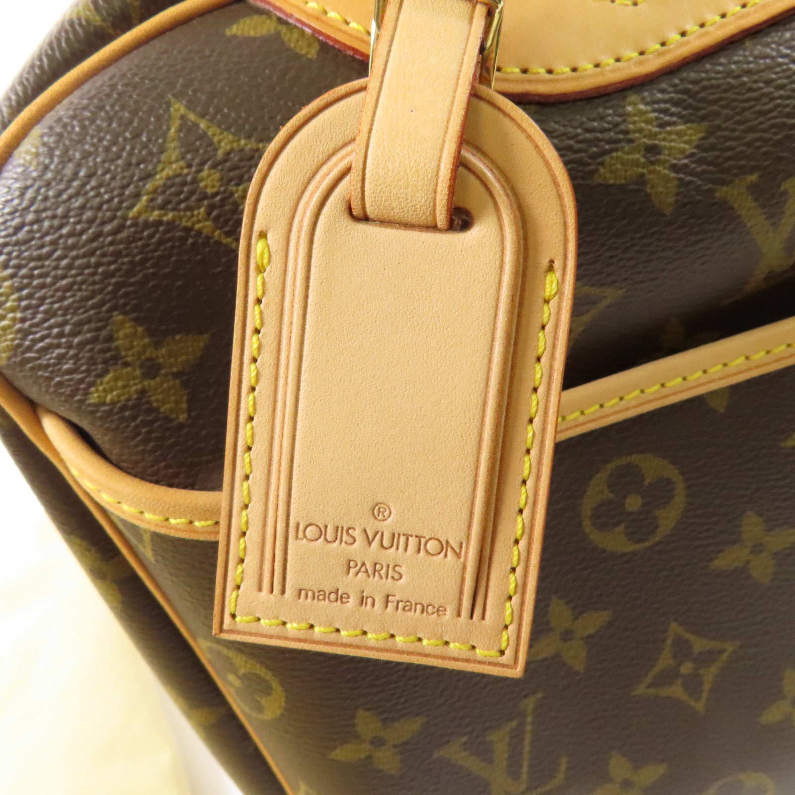 LOUIS VUITTON【激減優惠】 Monogram Deauville金扣手挽袋棕色