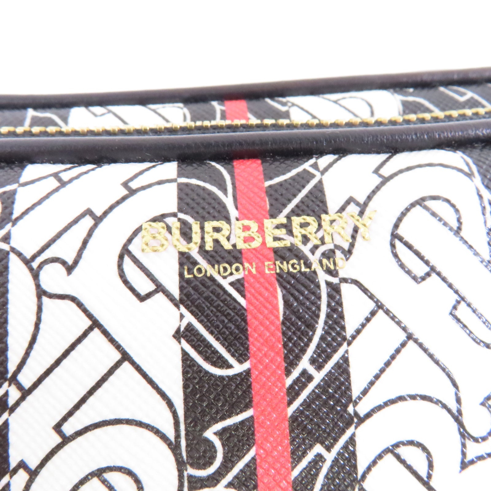 BURBERRY 【激減優惠】塗層帆布Shoulder Bag金扣肩背袋啡色