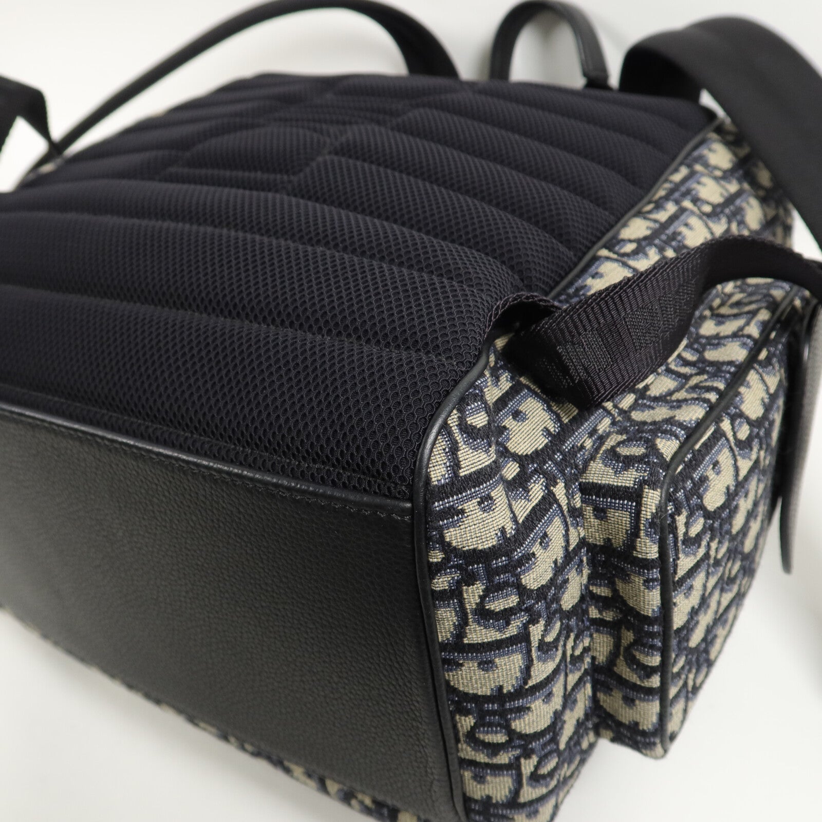 Dior 帆布/牛皮皮革Saddle Backpack背包