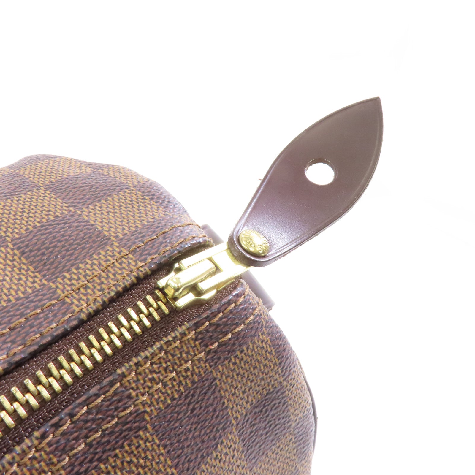 LOUIS VUITTON Damier Speedy 30金扣手挽袋啡色