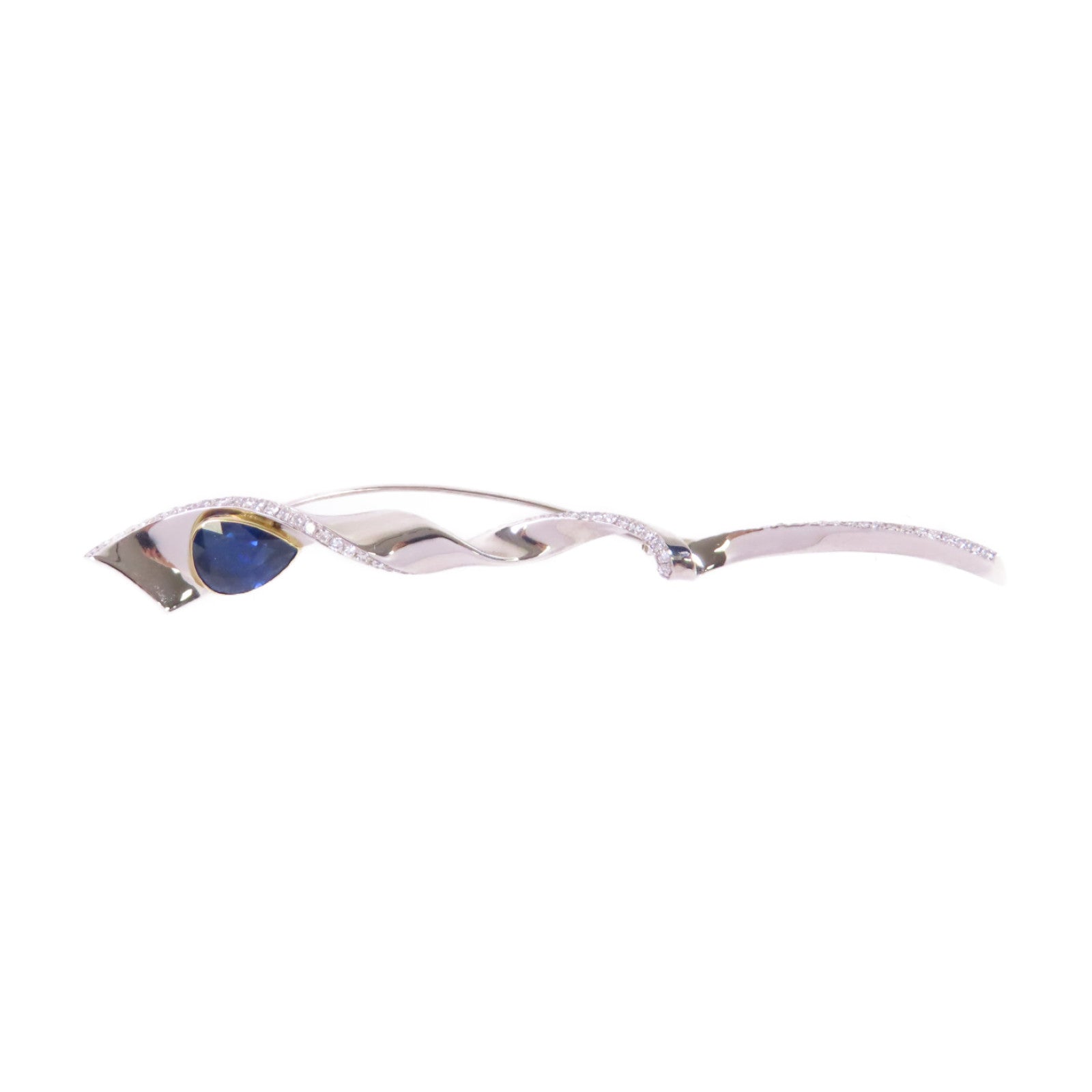 JEWELRY 【激減優惠】PT900鉑金/18K白金/2.84ct藍寶石/0.686ct鑚石Sapphire Diamond Brooch胸針