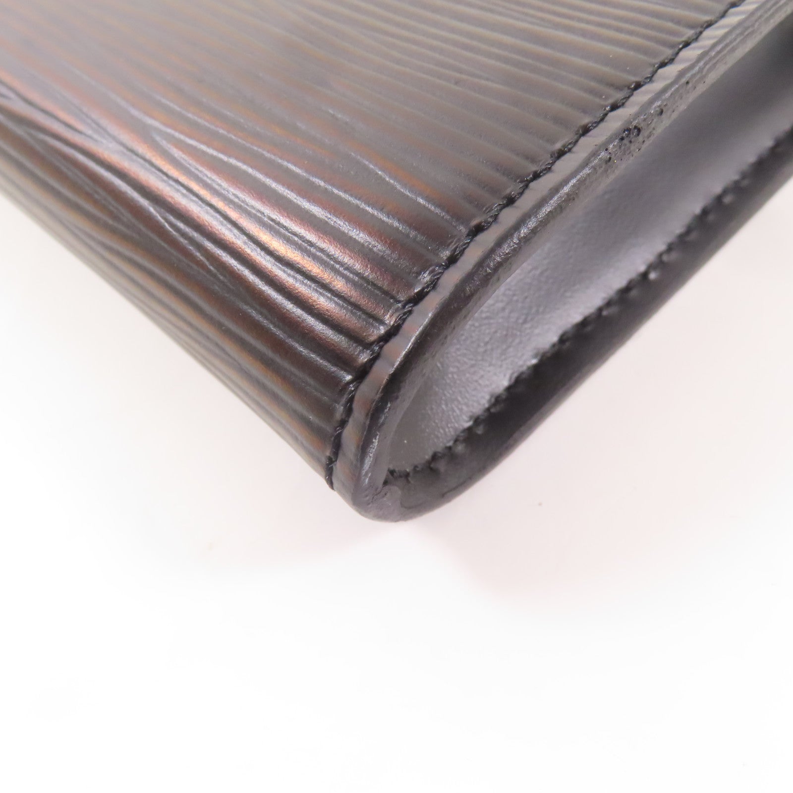 LOUIS VUITTON Epi Pochette Accessories Pouch金扣手挽袋黑色