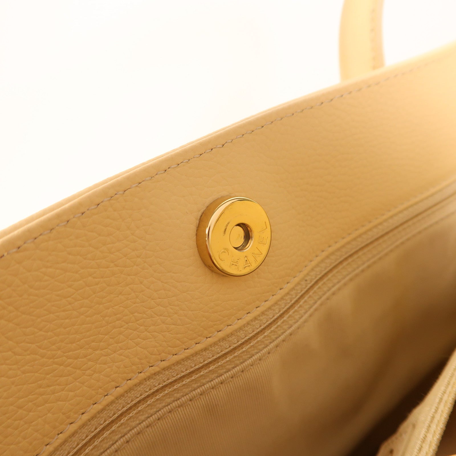 CHANEL 牛皮皮革Executive Cerf Tote金扣手挽肩背兩用袋